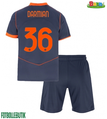 Inter Milan Matteo Darmian #36 Tredjeställ Barn 2025-26 Kortärmad (+ Korta byxor)